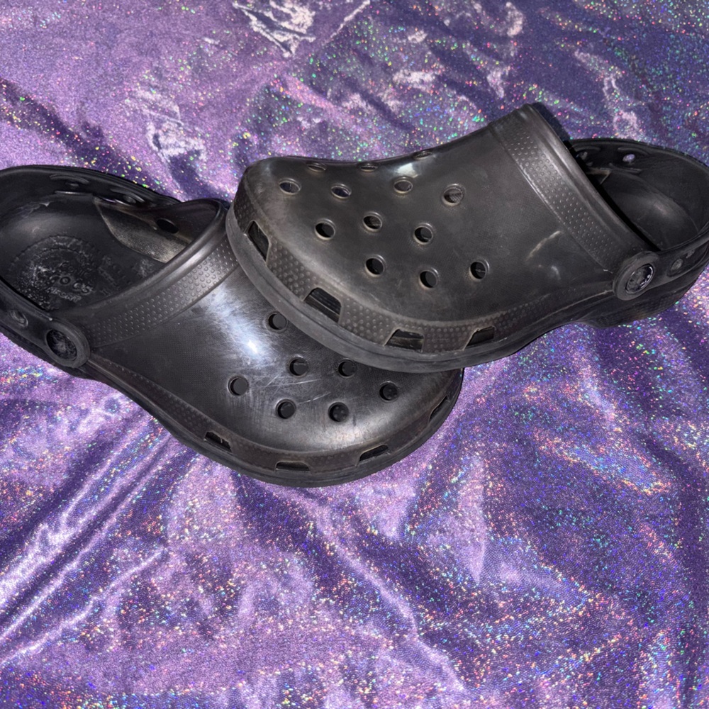Black Translucent crocs - Picture 2 of 11